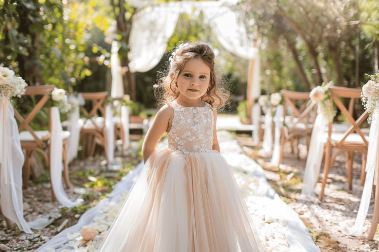 Guide ultime pour choisir la robe de princesse idéale pour votre petite fille lors d&rsquo;un mariage