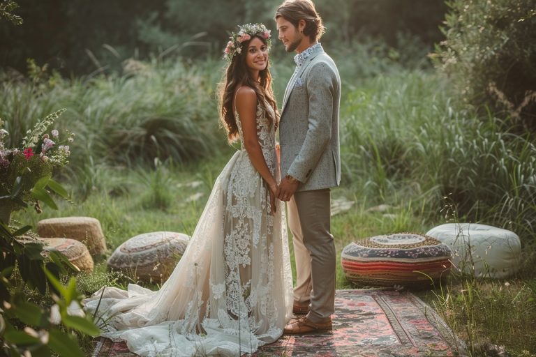 Mariage bohème-chic : déco, couleurs et matières naturelles